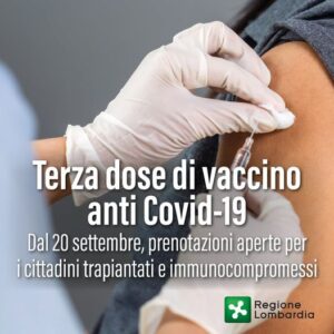 Campagna Vaccinale anti Covid:  “TERZA DOSE”