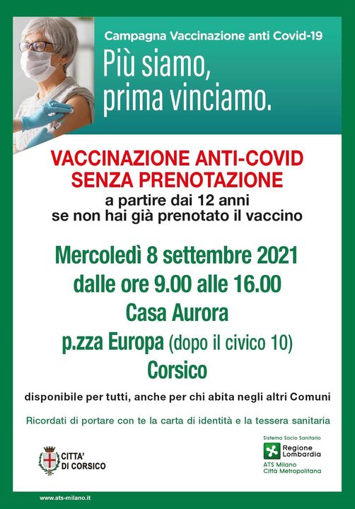 Vaccinazione anti COVID senza prenotazione