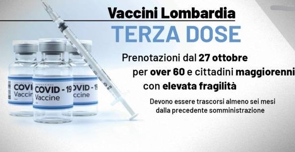 Campagna Vaccinale: Terza dose per over 60 e persone con elevata fragilità