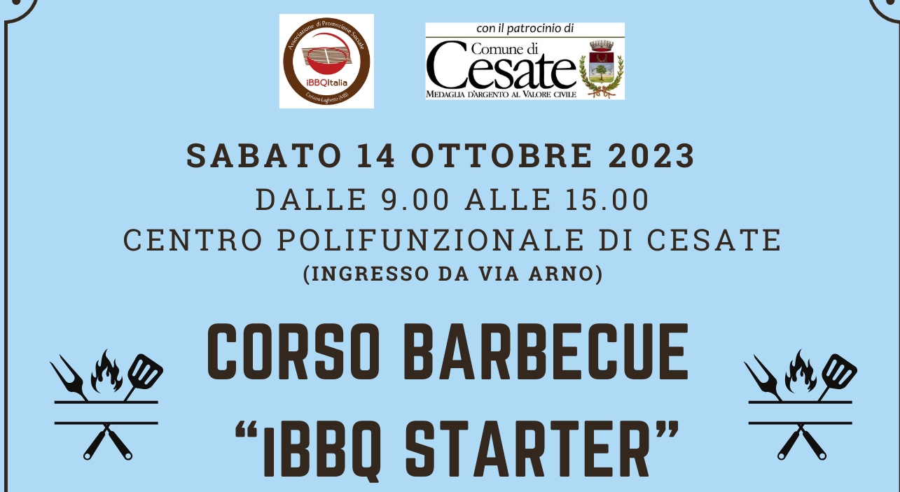 “IBBQ Starter” – Corso di barbecue a Cesate