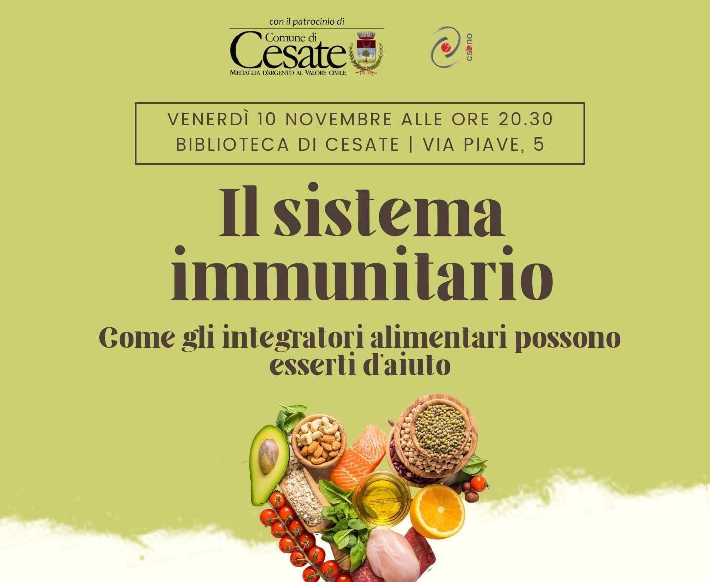 Venerdì 10 novembre in Biblioteca si parlerà del sistema immunitario e come prepararsi alla stagione invernale in salute !