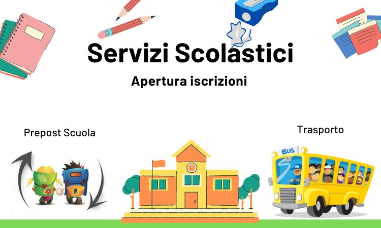Iscrizioni on-line ai servizi di Pre – Post Scuola e Trasporto Scolastico Anno 2024/2025