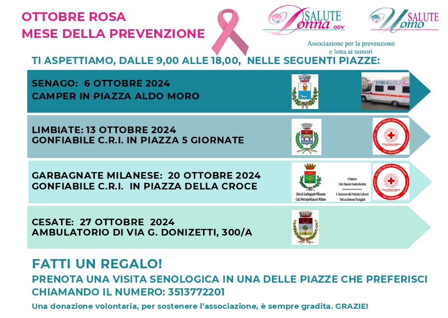 Ottobre Rosa per la prevenzione dei tumori